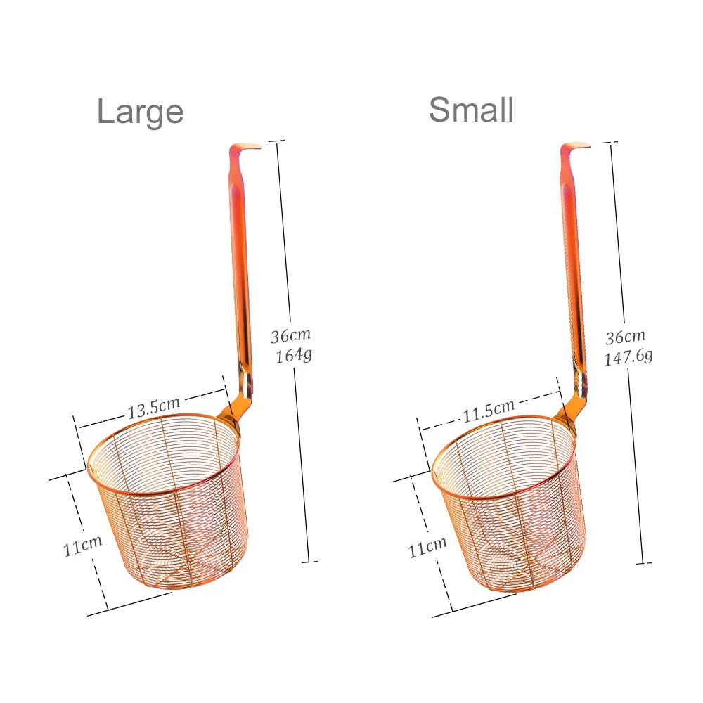 Multi-Use Kitchen Strainer for Noodles and Dumplings, Viral 2026 Trend – Stainless Steel Frying Basket Mesh Colander