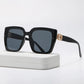 Frame Large Square Sunglasses Women Designer UV400 Travel Eyewear Outdoor Fashion