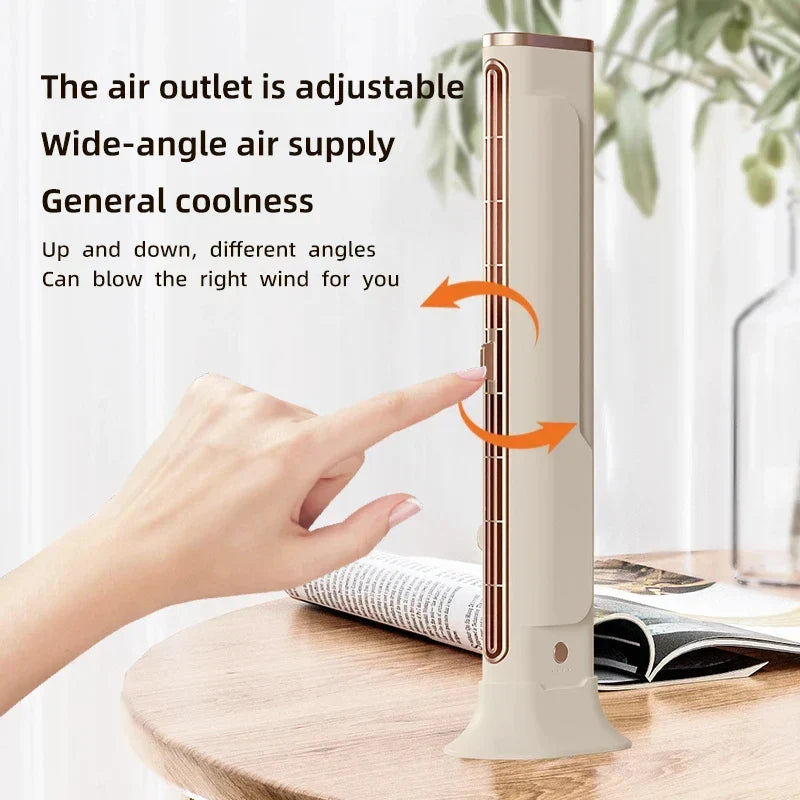 Bladeless Fan 1200mAh Travel-Friendly Tower Fan USB Battery-Powered Vertical Cooling Fan Fall 2025 Cordless Quiet Household Office