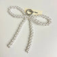 Pearl Beaded Bow Keychain Y2K Bag Charm Cute Gift Accessory
