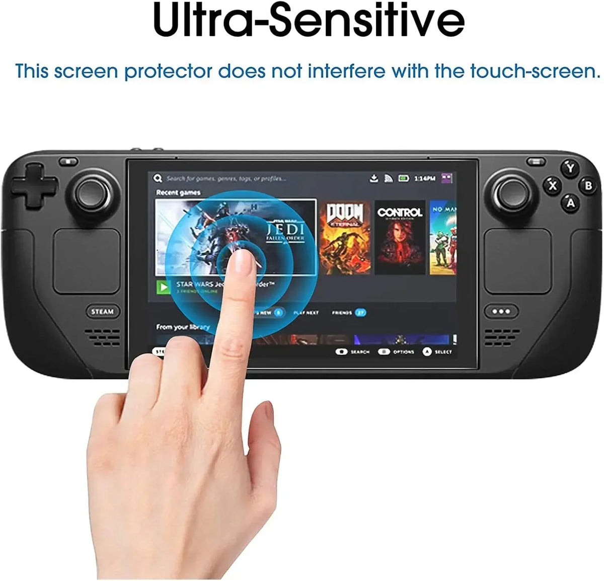 7 Inch Tempered Glass Screen Protector For Hand-Held OLED