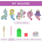 5D Diamond Painting Kit - DIY Unicorn & Mermaid Keychains for Kids, Great Arts & Crafts Gift for Ages 8-12, Easter Basket Stuffers