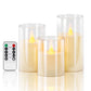 3Pcs/Kit LED Flameless Candles with Remote Control - Flickering Light for Weddings & Household Decor