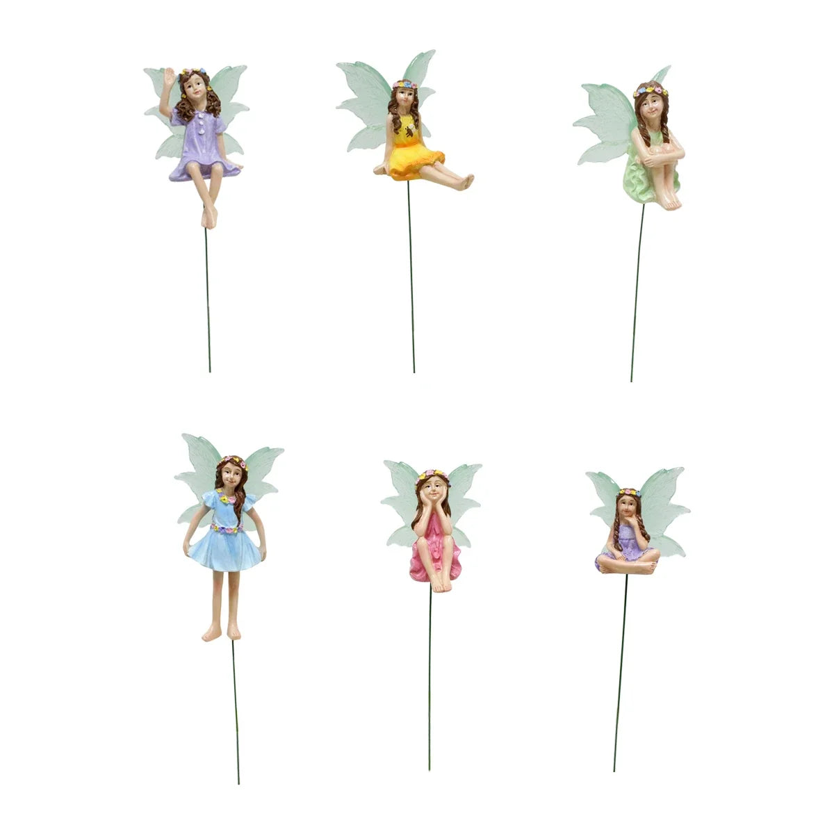 Fairy Garden Figurines 6pc Kit Pot Bonsai Micro Landscape Decor Fairy Tale World Scene Summer 2026 Gift
