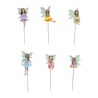 Fairy Garden Figurines 6pc Kit Pot Bonsai Micro Landscape Decor Fairy Tale World Scene Summer 2026 Gift