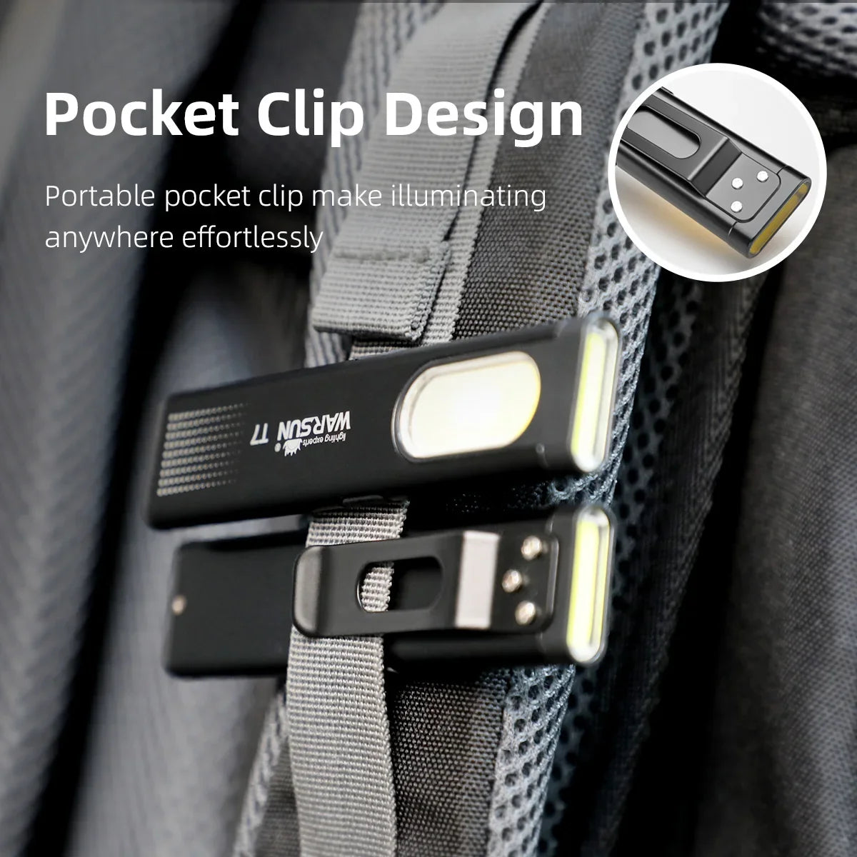 LED Keychain Flashlight 600Lm USB-C Battery-Powered Mini Torch Light Travel-Friendly Work Light With Magnet
