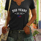 V-neck, short sleeve, patriotic EST.1776 USA print, casual top – Breathable women's t-shirt