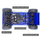 RC Car 1:16 Scale 4WD Rock Crawler Motor-Driven Off Road Buggy With LED Lights Gift For Kids 15-20 Min Run Time