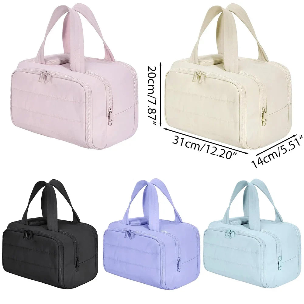 large capacity wash bag, bathroom toiletries partition organizer – Water-Resistant women's travel cosmetic bag