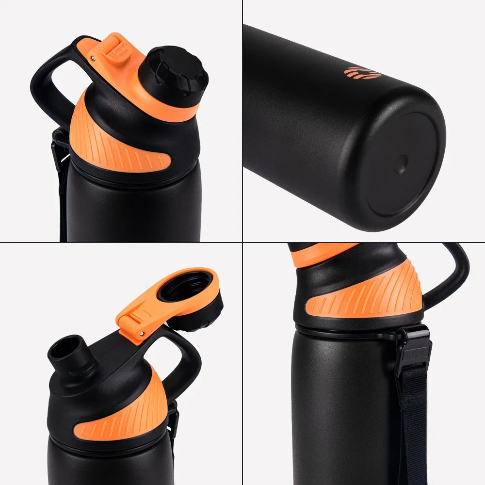 Insulated2026 Edition Water Bottle 1000ml Stainless Steel Vacuum Flask With Magnetic Lid Summer Travel