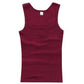 slash neck, casual fit, solid, summer knit vest – Breathable men's cotton tank top