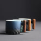 Cup Espresso Porcelain With Wooden Handle Handmade Vintage Mug, Fall 2025 Cozy Gift For Coffee Lovers