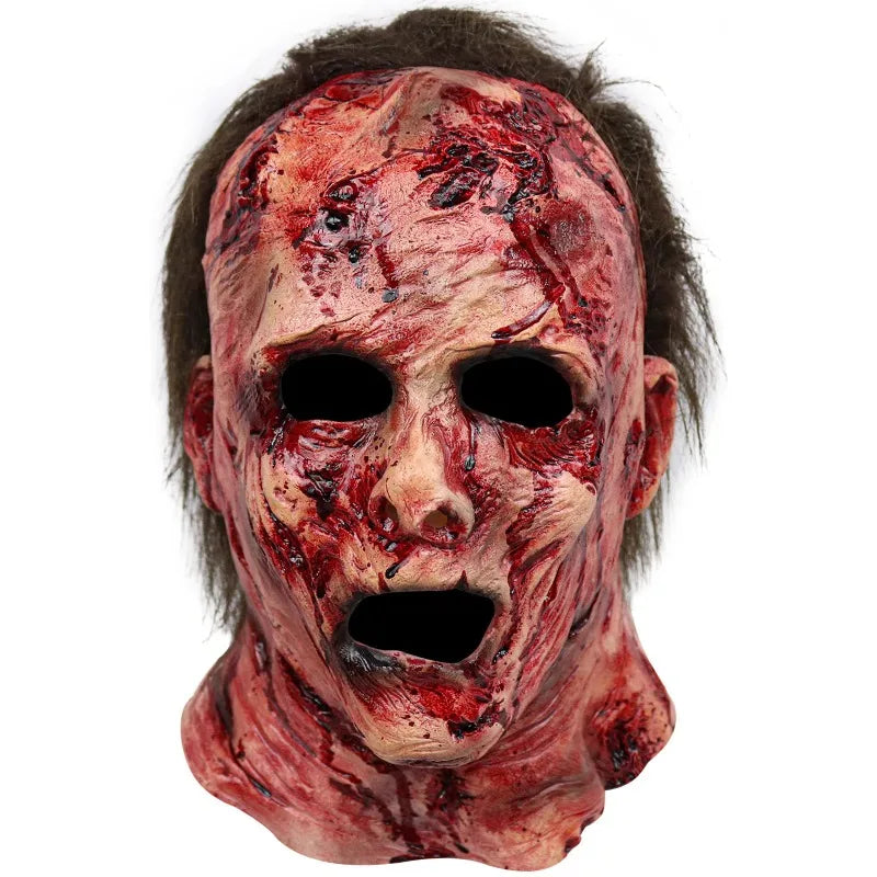 Mask Halloween Full Head Realistic Zombie Clown Horror Mask Halloween 2025 Scary Cosplay Party Prop