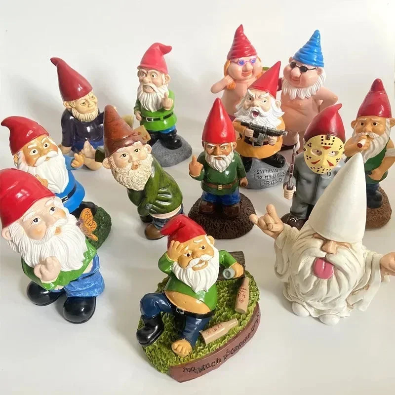 Christmas2026 Edition Ornaments Garden Dwarf Statues Cartoon Gnomes 1 To 2 Pcs Kit Gift Idea Holiday Decor