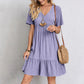 Variant image for Casual Women's Summer Mini Dress, Lightweight V-Neck Polyester Dress for Beach and Casual Gatherings-37