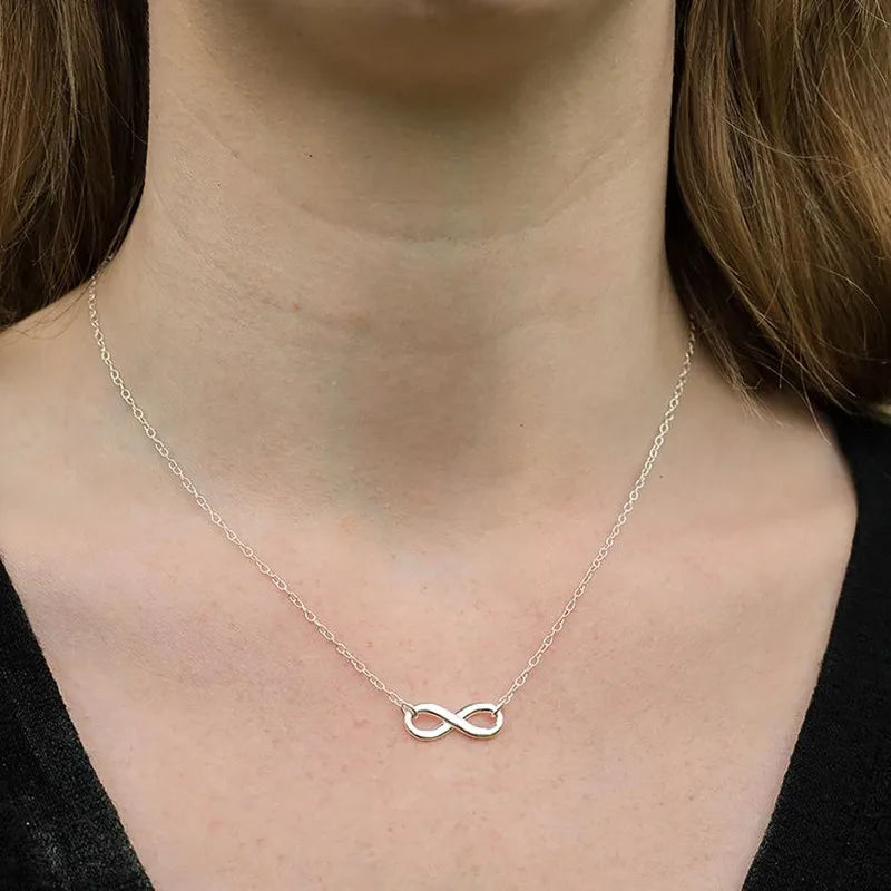 Stainless Steel Mom Gift for Mother's Day Bohemia Charm Infinity Pendants – Infinity Pendant Choker Necklace