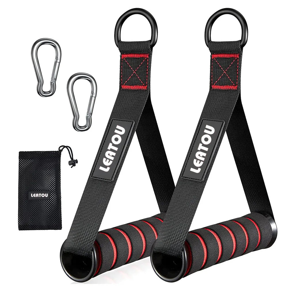 Duty Heavy D-Ring Metal Gym Handles - Fitness Equipment for Cable Machines & Resistance Bands