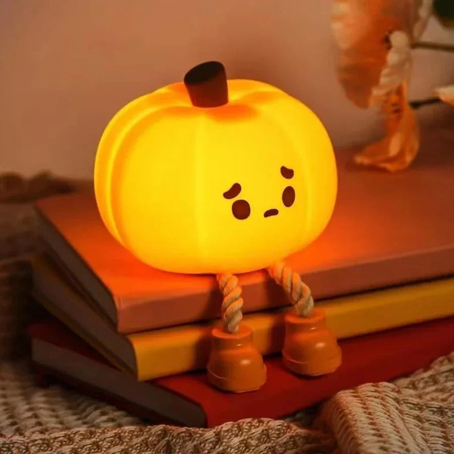 Halloween Night Light Silicone Cute Ghost Duck Pumpkin Lamp Halloween 2025 Nursery Battery-Powered Kid Safe Gift