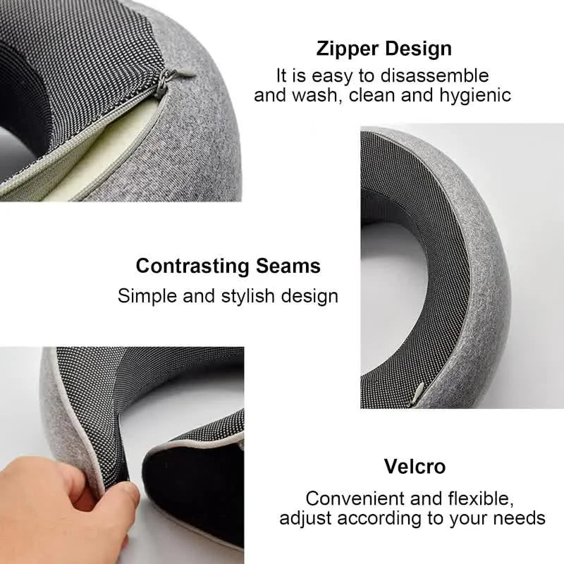 Memory Foam Travel Neck Pillow U Shaped Snail Style Travel-Friendly Comfort-Grip Support For Summer Travel 2026 Cotton Cover