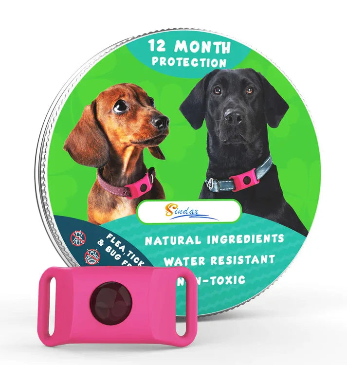 Organic Extract Pet Flea & Tick Repellent Collar Tag Dogs Cats All Seasons Safe Wearable