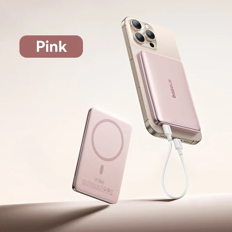 Card-Sized 10000mAh PD 27W & 5000mAh PD 20W Cordless Charging 2026 – Ultra-Slim Magnetic Power Bank