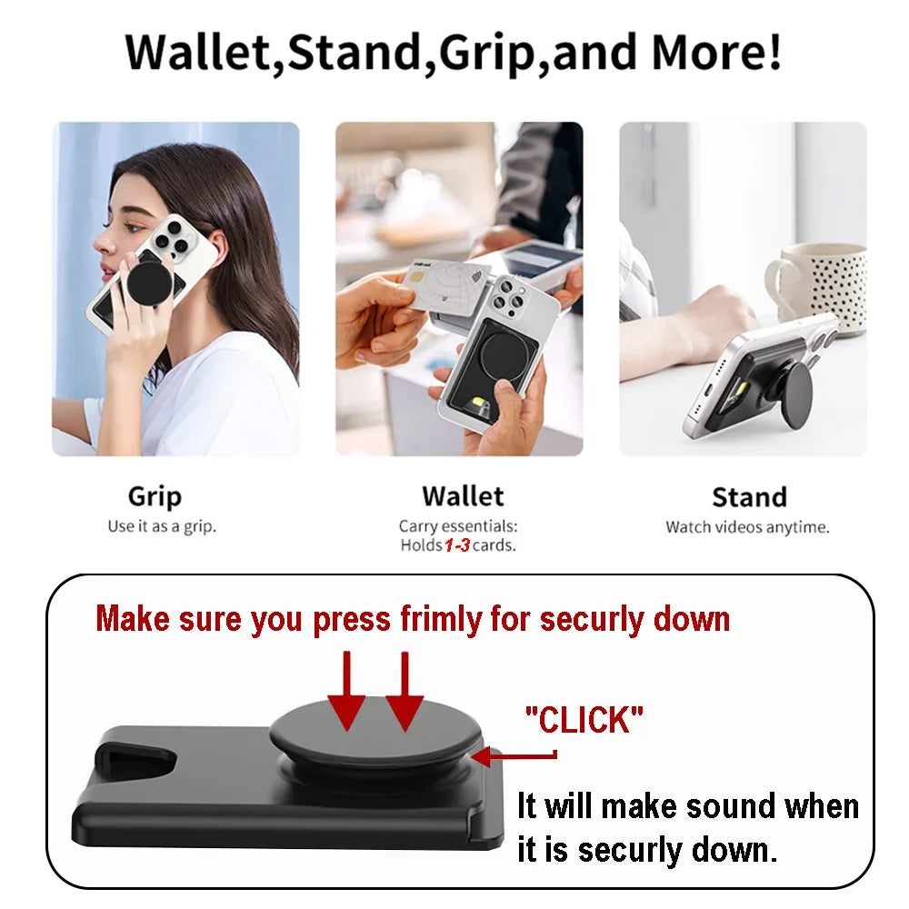 Magnetic2026 Edition Wallet With Expanding Grip For Phones Universal Card Holder Case Anti Scratch And Dustproof Back To School