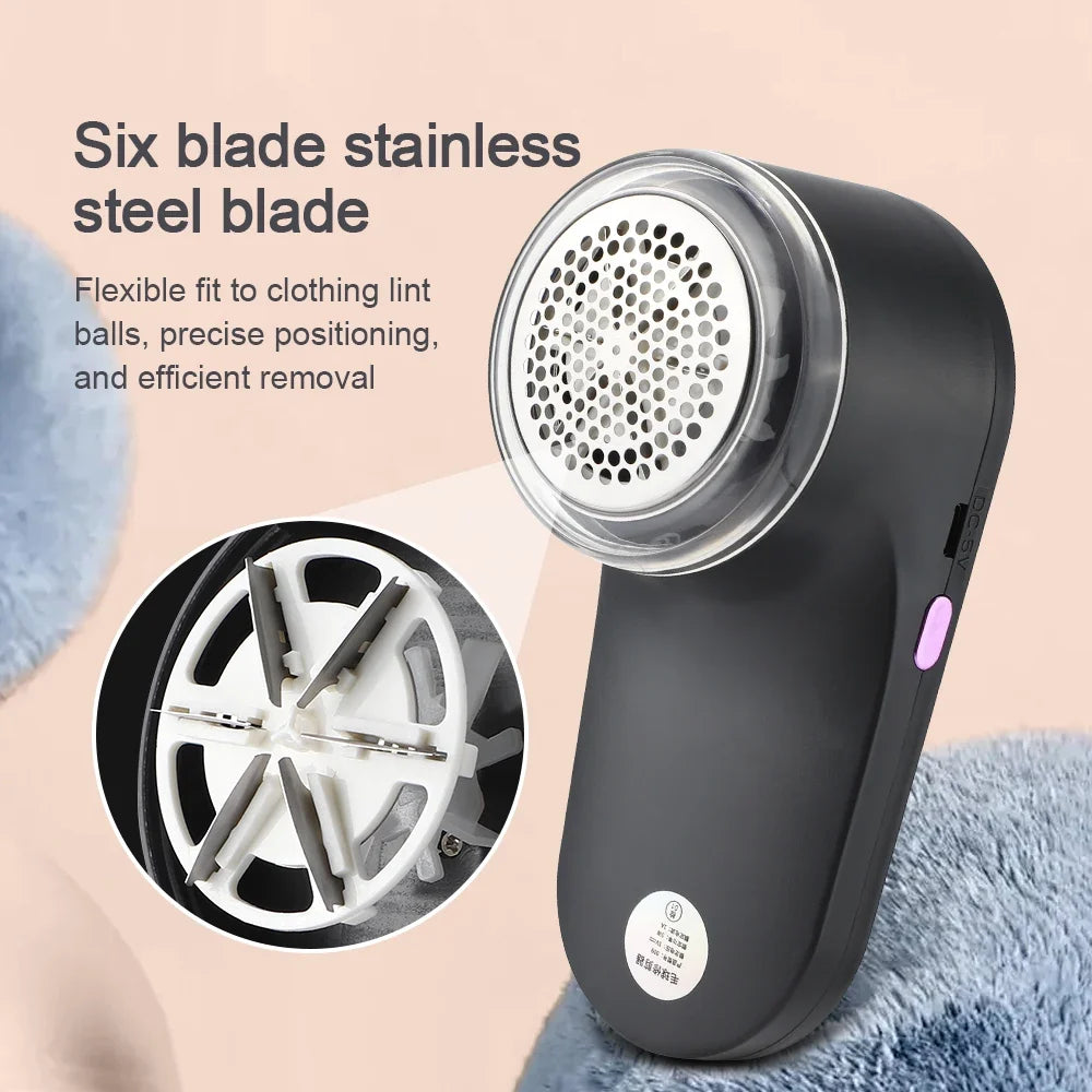 Battery-Powered Fabric Lint Remover Travel-Friendly Clothes Shaver