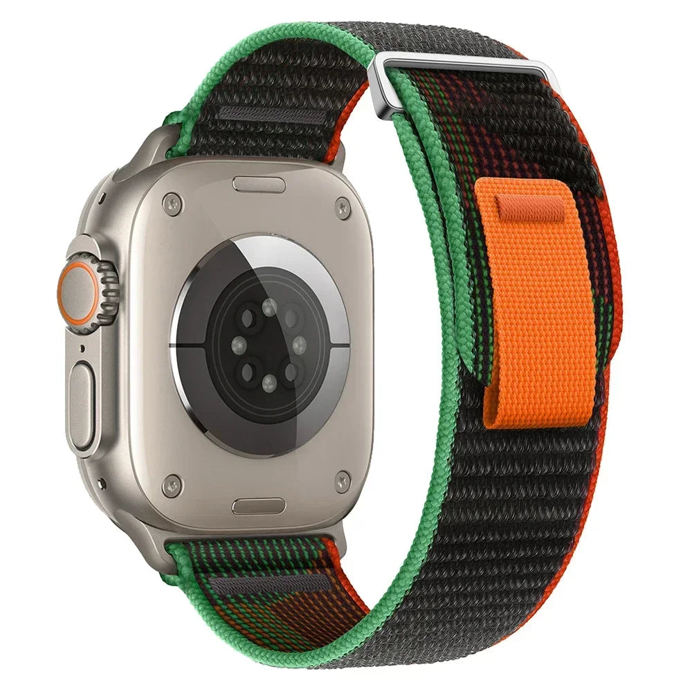 Trail Nylon Loop Apple Watch Band - Breathable Sport Strap for Ultra 3 2, Series 11 10 9 8 7 41-49mm