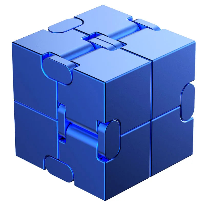 Metal Magic Cube Stress Relief Toy Travel-Friendly Puzzle Focus