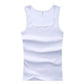 slash neck, casual fit, solid, summer knit vest – Breathable men's cotton tank top