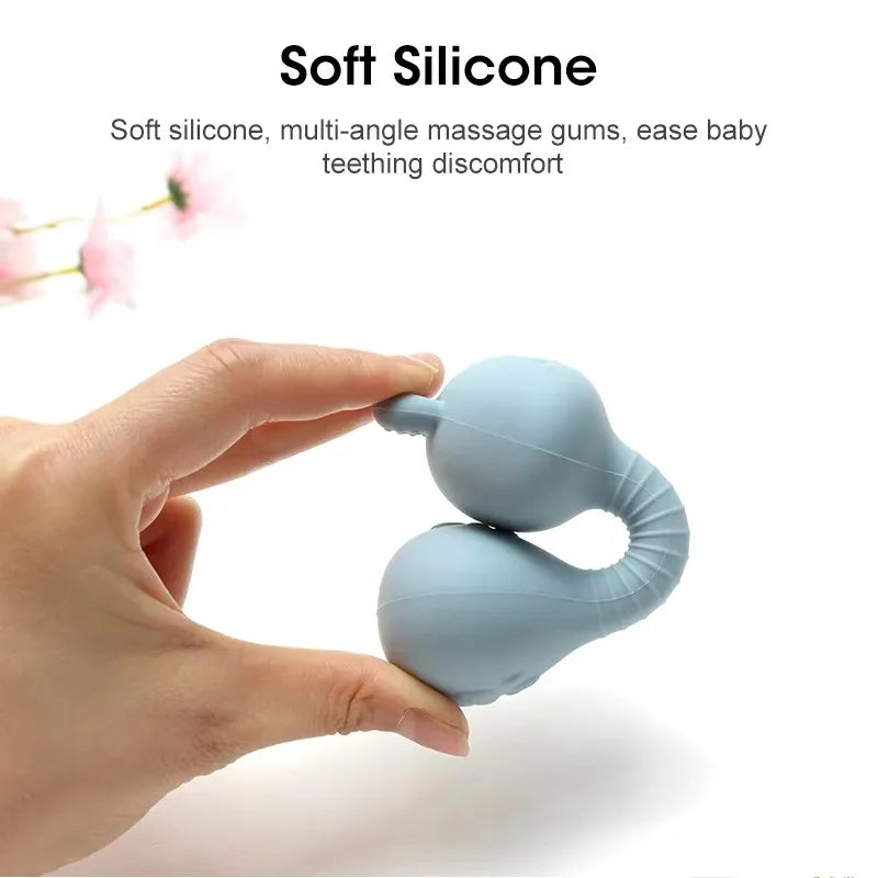 Rabbit Silicone Teether Rattle Newborn Sensory Toys