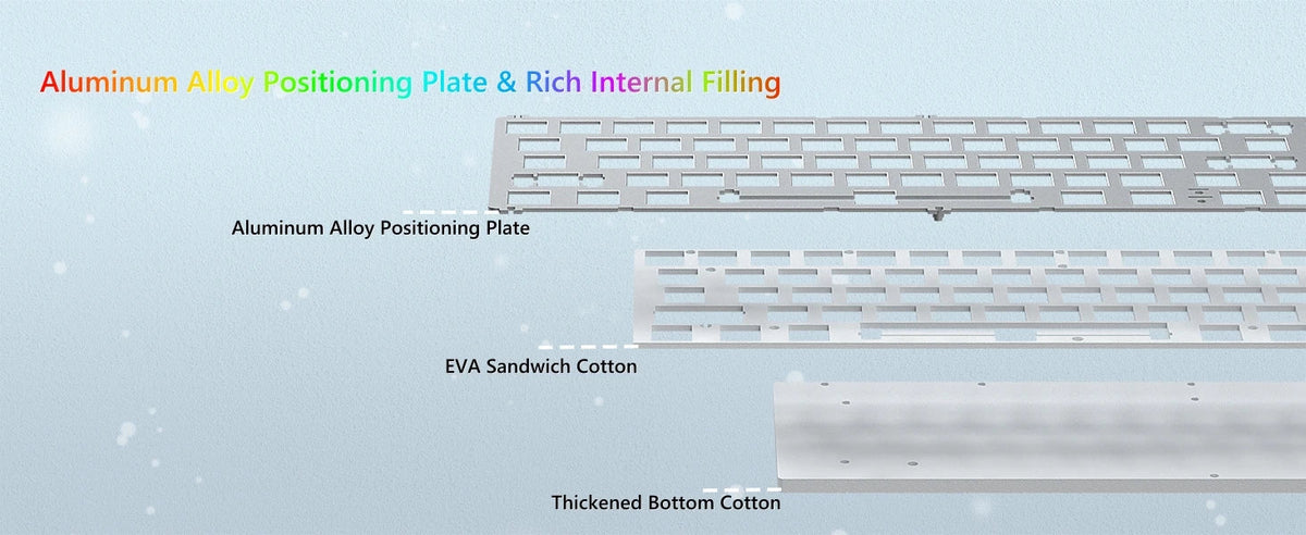Mechanical Keyboard 68-Key Hall Effect RGB Wired Travel-Friendly