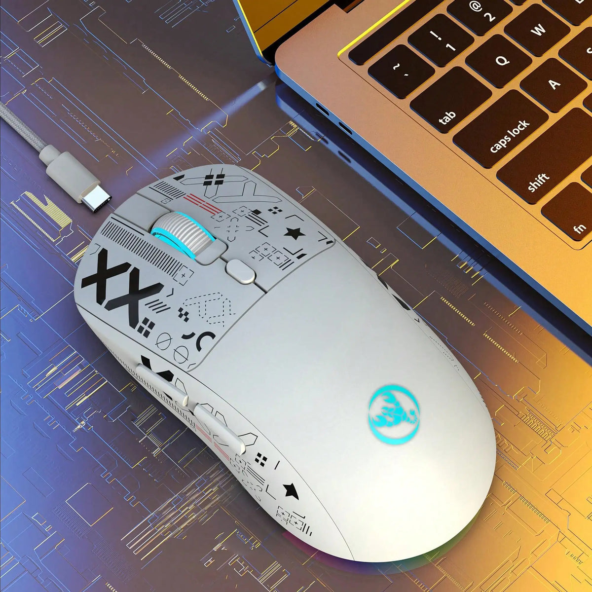 Gaming Mouse Cordless RGB 4000 DPI Battery-Powered 650mAh