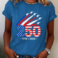 Plush Women's Jet-Print T-Shirt - Short Sleeve, Cotton, 250th Anniversary USA 1776-2026, Casual Wear