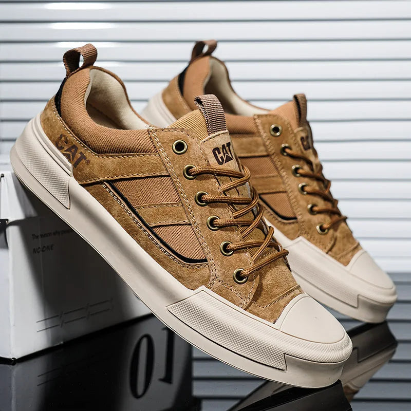 Sturdy men's outdoor sneakers - anti-slip wear-resistant fabric upper, for hiking and casual everyday