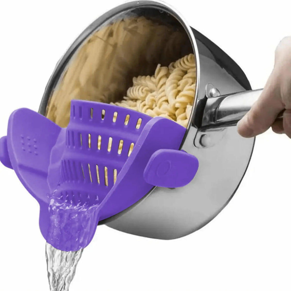 Flexible Clip On Pot Strainer - 1pc Kitchen Strainer for Pans and Bowls