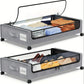 Storage Underbed Container With Wheels And Lid Pull Out Organizer Dorm Bedroom Back To School 2025 Space Saving