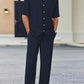 Lightweight Linen Shirt and Pants Set, Vertical Striped Design, Relaxed Fit for Casual and Semi-Formal Wear-2