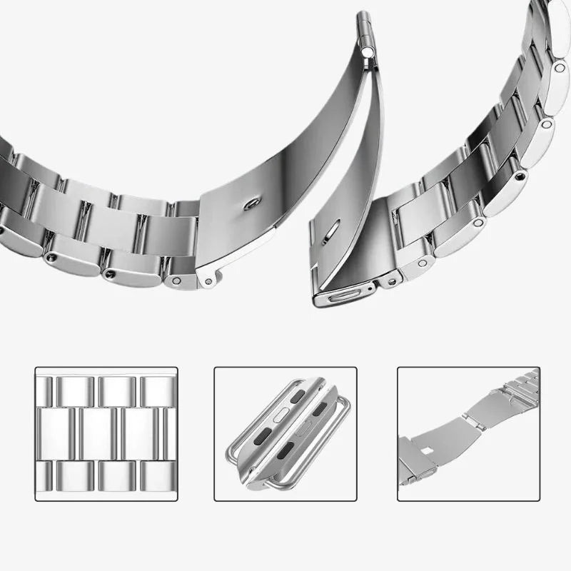 Steel Stainless Watch Band With Protective Case Secure Fit