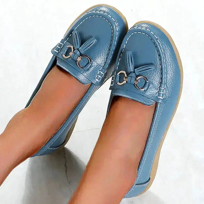 Variant image for Women's Orthopedic Moccasins, Breathable PU Leather Ladies Moccasin Shoes for Comfort and Support-26
