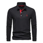 Plush Timeless Mens Long Sleeve Polo - Collared Cotton Casual
