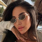 Trendige Damen-Sonnenbrille – halbrahmiger, diamantförmiger Rahmen, Metall, für Outdoor-Aktivitäten 2