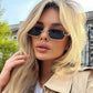 Trendy Damen Sonnenbrille – Metallrahmen, retro, für Freizeit und Sport 0