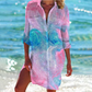 Linen Shirt Dress for Women, Elegant Cotton Blend, Adjusted Fit for Office and Casual Occasions, Available in Multiple Sizes-5
