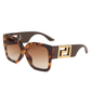 Übergroße Damen-Sonnenbrille – quadratischer Rahmen, goldene Akzente, für den Sommer 1
