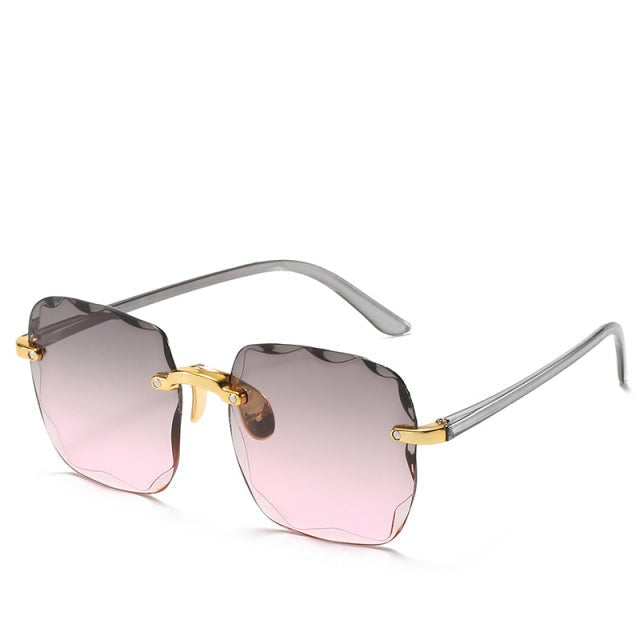 Ultraleichte randlose Sonnenbrille für Damen und Herren – Vintage-Design, UV400-Schutz, für sonnige Tage 3