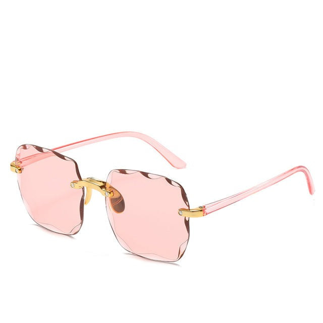 Ultraleichte randlose Sonnenbrille für Damen und Herren – Vintage-Design, UV400-Schutz, für sonnige Tage 4