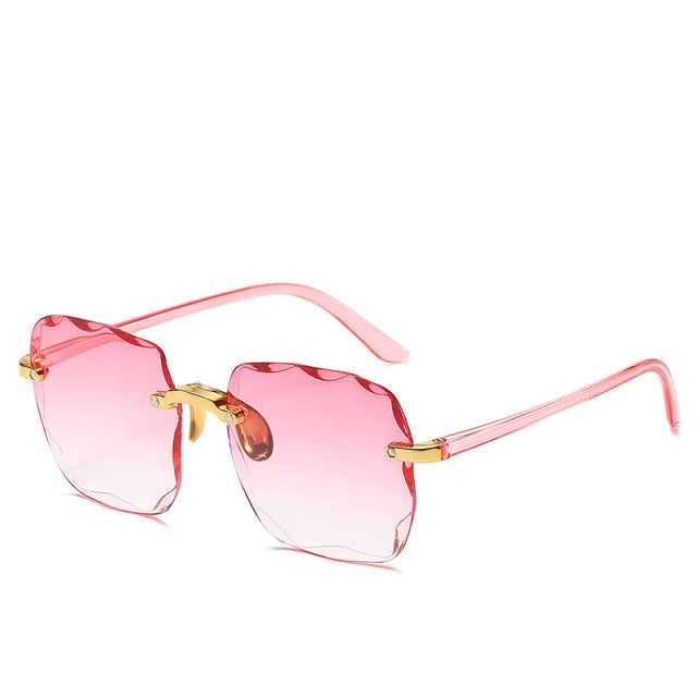 Ultraleichte randlose Sonnenbrille für Damen und Herren – Vintage-Design, UV400-Schutz, für sonnige Tage 6