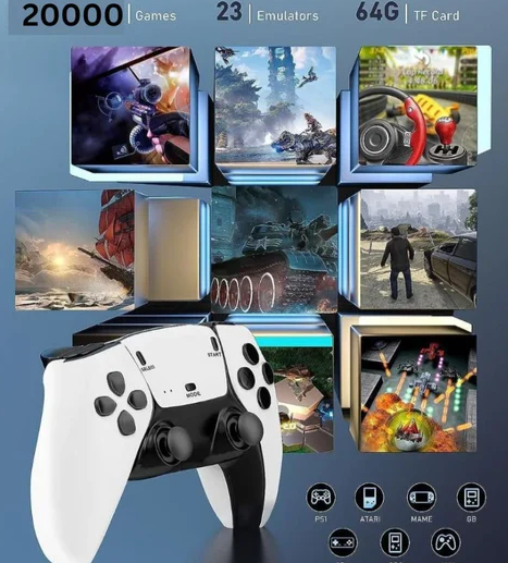 Mini Retro Game Console with 20,000 Timeless Games - 4K HD Output, Dual Cordless Controllers