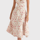 Women's Midi Bustier Corset Dress - Elegant Summer Cocktail Dress in Lightweight Fabric-2